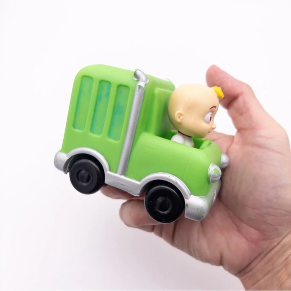 Cocomelon JJ + Yoyo Mini Vechile Lot Of 3 School Bus Ice Cream Truck Recycling - Picture 12 of 16